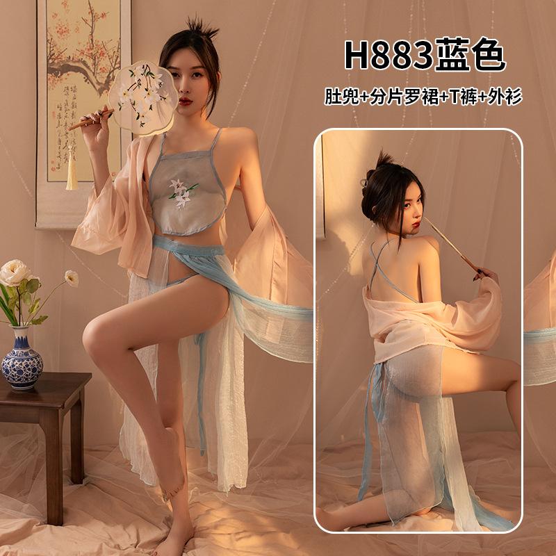 Adult Erotic Underwear Ancient Cheongsam Pajamas Large Size Sexy Temptation Flirting Free Passion Hanfu Suit