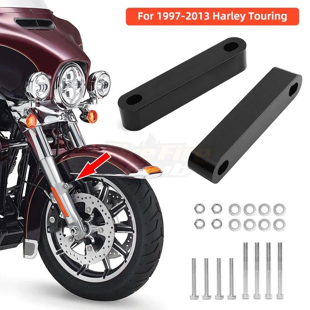Motorcycle 19" Front Fender Spacer Brackets For Harley Touring Electra Glide FLHT Road Glide FLTR Road King FLHR 1997-2013
