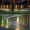 Solar Courtyard Lighting Fence Light, Outdoor Wall Washer Waterproof Large Capacity Battery Lights Lamp, Garden Street Balcony Yard Stairs Decor