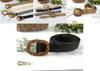 Fashion Leopard Print Buckle Decoration Women Casual Woven Waist Belt For Beach And Summer Wear
