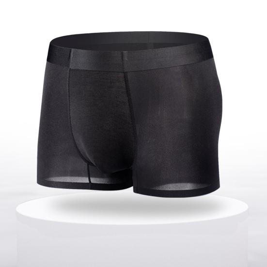 Soft Men Briefs Ultra-thin Mid Waist Ice Silk Summer Boxers