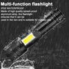 Super Bright XHP50 Powerful Led Flashlight Power Bank Torch Light USB Rechargeable Camping Tactical Flashlights with COB Lamp