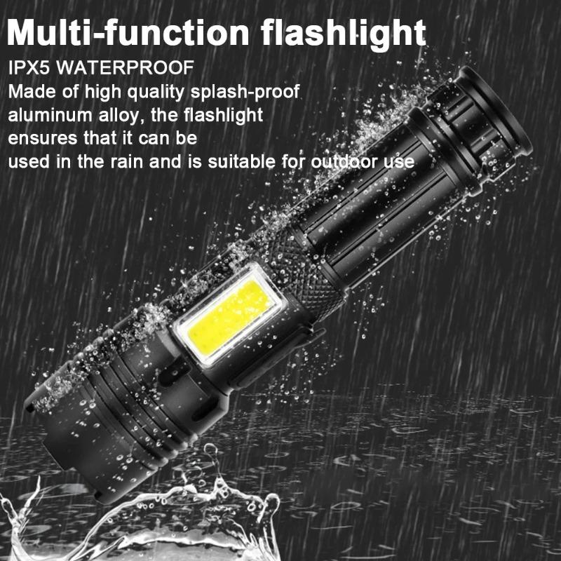 5000LM XHP50 Powerful Led Flashlight High Power Torch Light Rechargeable Tactical Flashlight 18650 Usb Camping Lamp