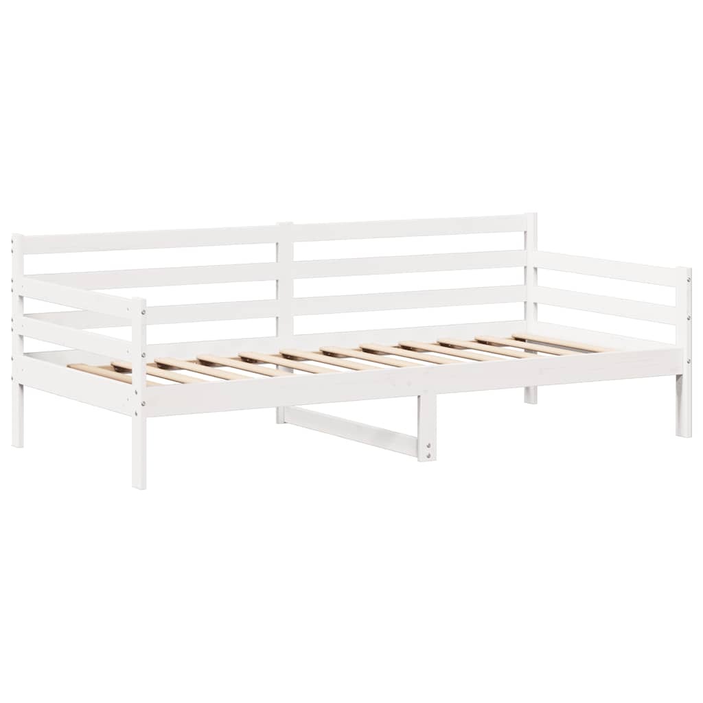 Daybed with Canopy White 80x200 Cm Solid Pine Wood