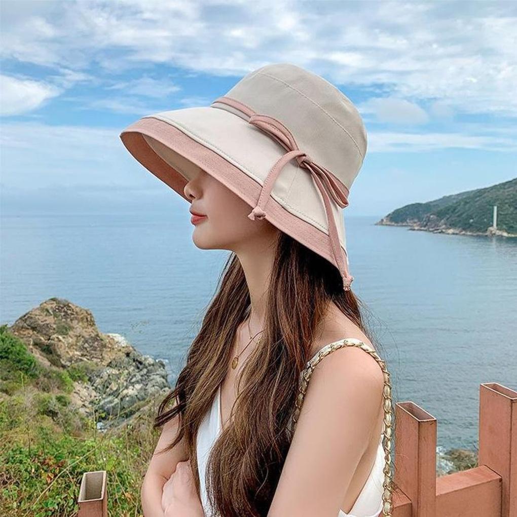 

Женская модная повседневная шляпа федора с цветными блоками и лентой Red-brown