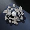 Fashion Environmental Strife Three Butterfly Wreath Pearl Brooch Female Clothing Accessories Fade-proof Long-Lasting Color Exquisite Brooch BFF Gift