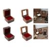 Compact Wood Rings Box Sturdy Rings Case for Engagement Portable Wood Ring Box for Wedding and Proposal Keepsakes