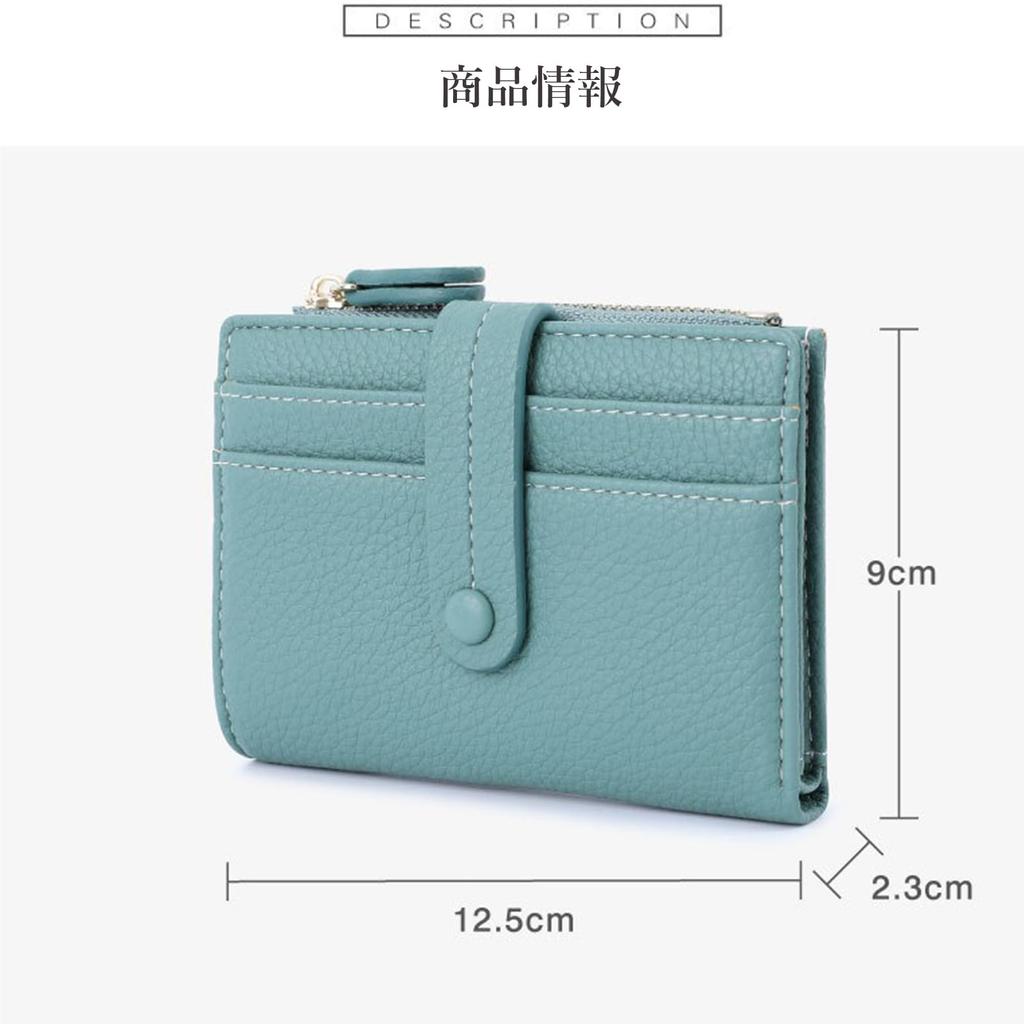 Tuten Women's Mini Wallet, PU Leather, Folding Wallet, Small, Lightweight, Compact, Coin Purse, Bifold Wallet, Card Case, Perfect for Commuting,