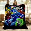 1PC Mega Man, Robotics Outdoor Blanket Lightweight Flannel, Soft & Warm, All-Season Use for Sofa, Outdoor, Camping, Living Room, Office19