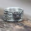 5Pcs Fashion Silver Color for Butterfly Rings for Women Male Lover Couple Rings Friendship Engagement Wedding Ring Open