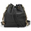 Auth Drawstring Shoulder Bag Caviar Skin Coco Mark Ch66170cc