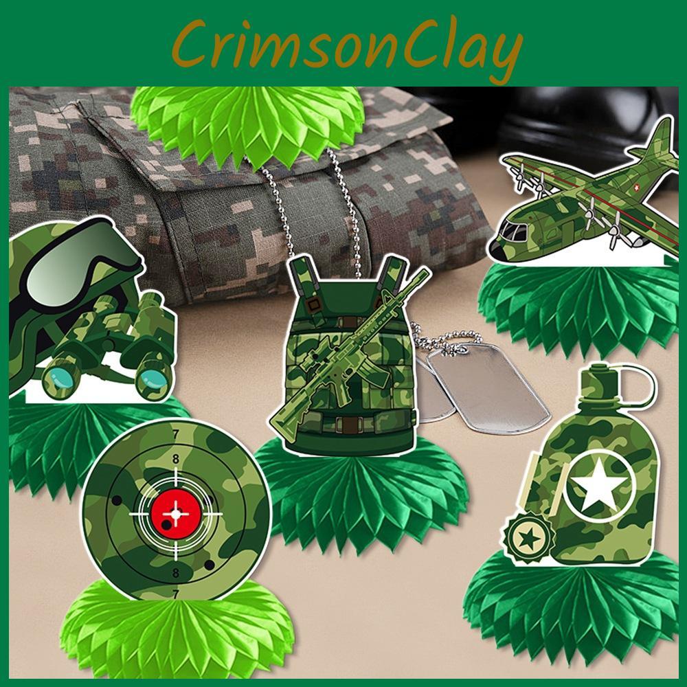 Military Style Honeycomb Tabletop Decor For Kids Party Venue Decorations Event
