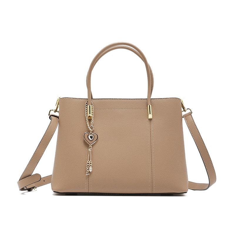 

Новая натуральная кожаная большая вместительная высококачественная ручная сумка через плечо простая сумка-тоут