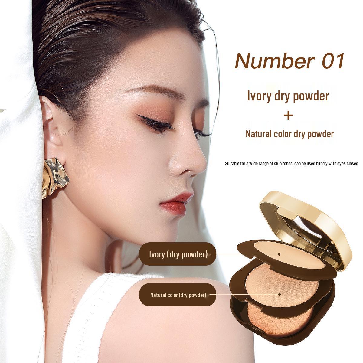 

Kaqili HD Dual-Layer Powder Concealer: Wet/Dry Moisturizing Long-Lasting Makeup Setting.
