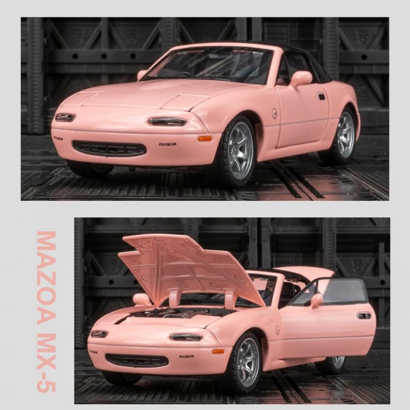Simulation MX-5 Alloy Sports Car Model Ornaments Acousto-optic Pullback Metal Toy Car Children