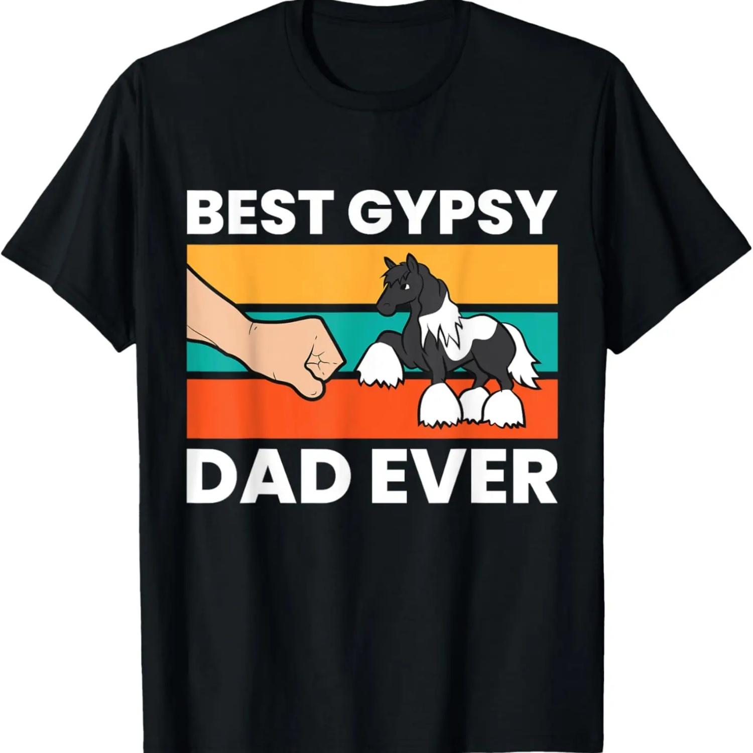 

Gypsy Vanner Horse Owner Dad Best Gypsy Dad Ever T-Shirt XXXXXL чорний