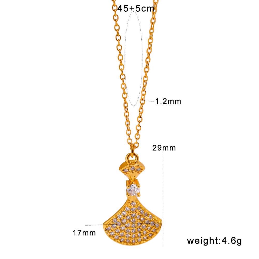 Meishiduo Rhinestone Bow & Shell Pendant Necklace for Women - Elegant Scallop Collarbone Chain