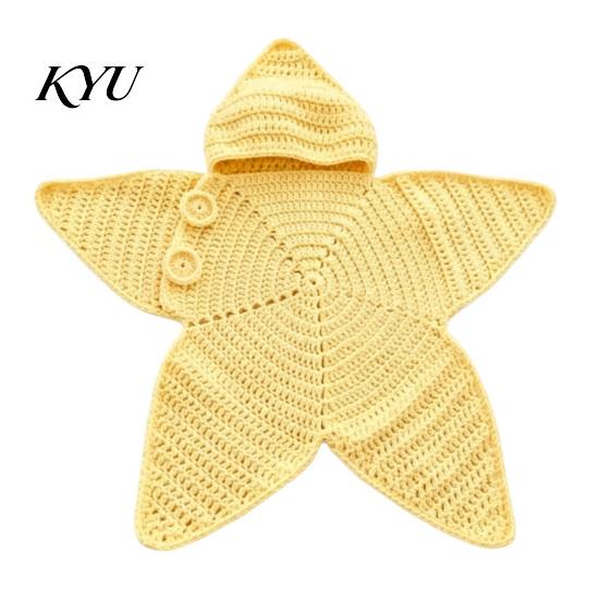 Carino Outfit per Foto Neonato Stella Marina Sacco a Sacco per Dormire Baby, Sacco Nanna a Maglia con Cappuccio, Borsa a Forma di Stella Coperta Indossabile Accogliente per Neonati, Fotografia