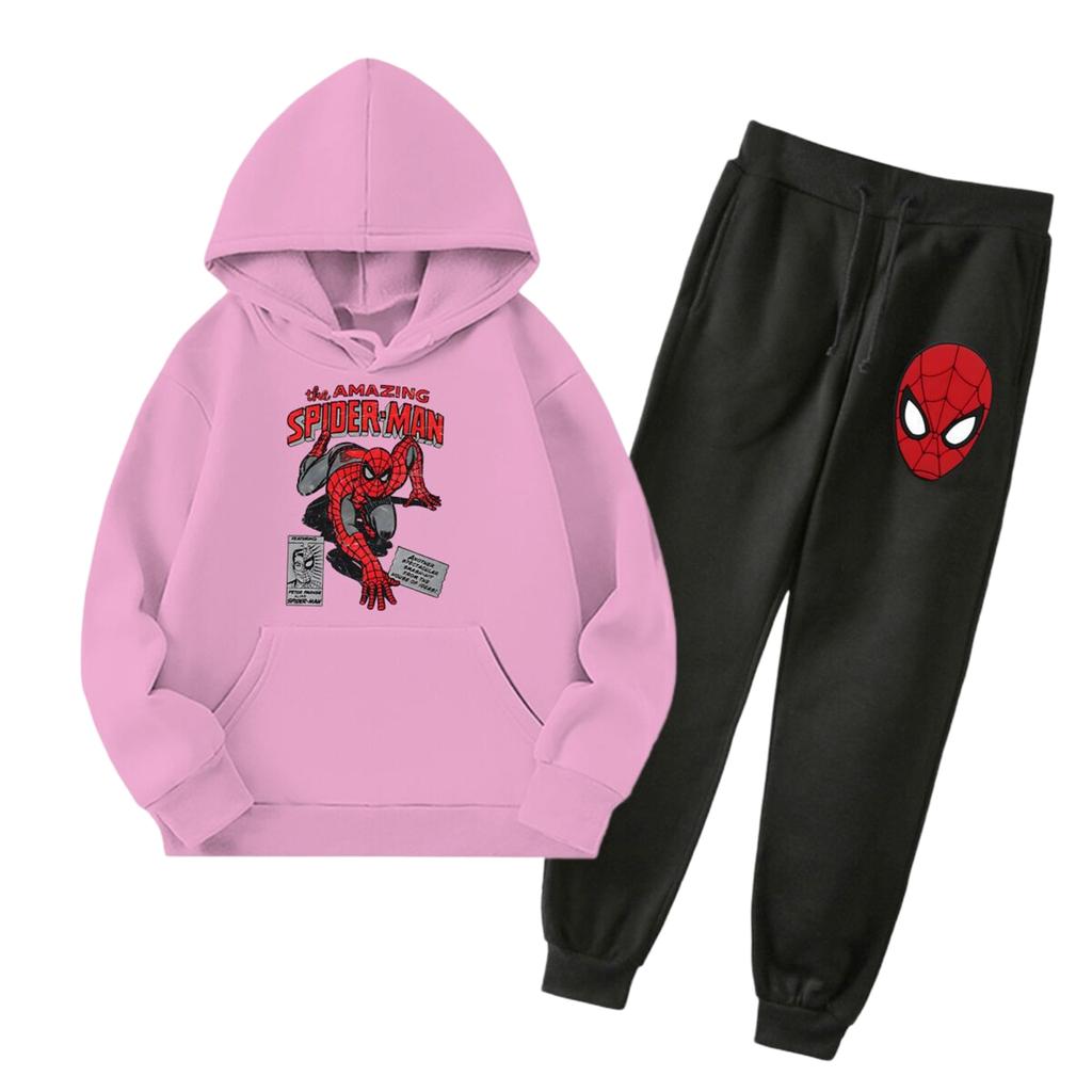 Kids Hoodie and Sweatpants Set Graphic Print with Pockets for Boys and Girls