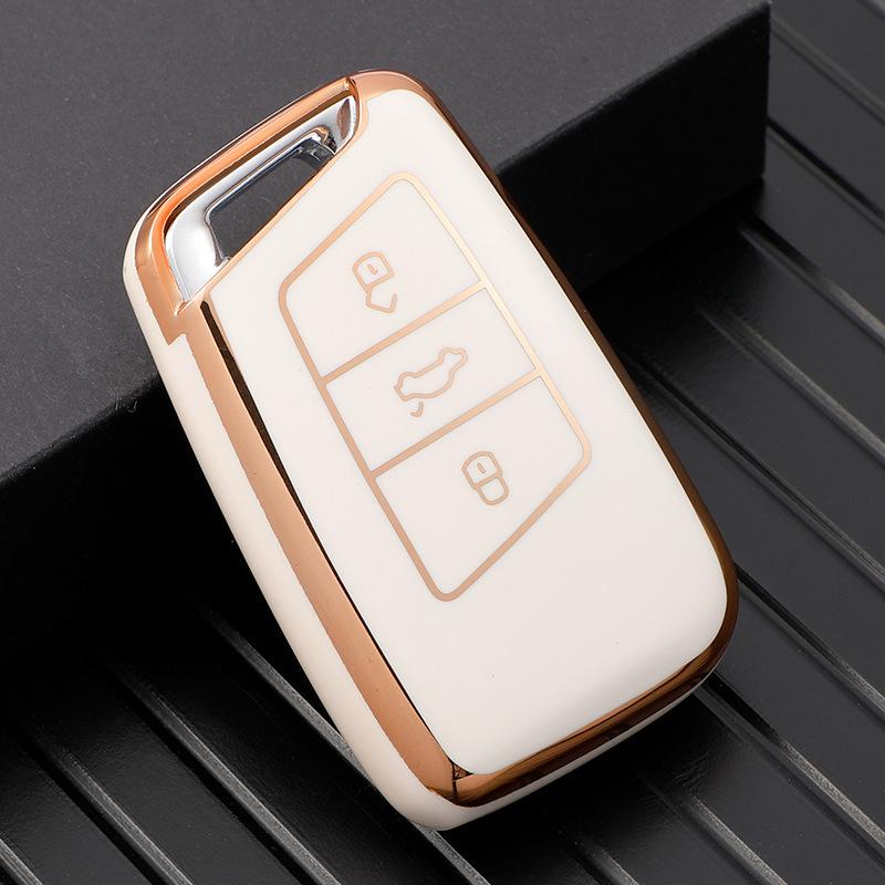 TPU Car Remote Key Case Cover Shell for Volkswagen VW Magotan Passat B8 Golf for Skoda Superb A7 Kodiaq Protector Accessories