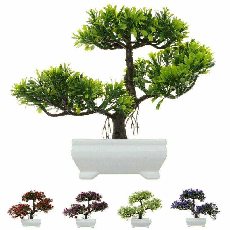 Lifelike Bonsai Simulation Artificial Plants In Chic Pots For Home And Office Decor