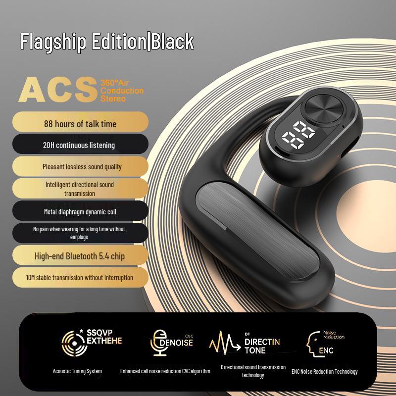 M35 Wireless Bluetooth Open-Ear Air Conduction Earbuds for Sports Running with 5.3 Stereo Sound.