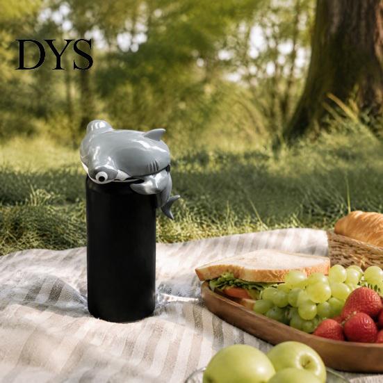 Soda Can Cover Portable Lid Cover, Shark/Dinosaur/Frog/Hippo/Elephant Shape, Durable Party Beverage Accessory Plastic Dustproof Protector for