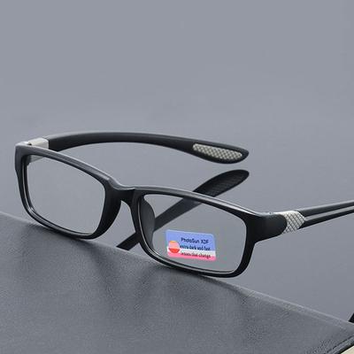 Lesebrille Herren Damen Sport Blaulichtfilter Lesebrille Schwarz Grau TR90 Fassung Alterssichtigkeit Brille Dioptrie +100 bis +400