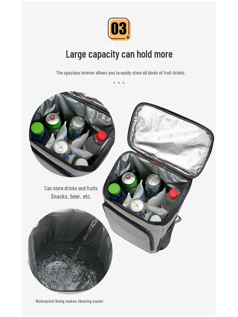 Large Capacity Insulated Leakproof Backpack for Outdoor Picnics and Camping