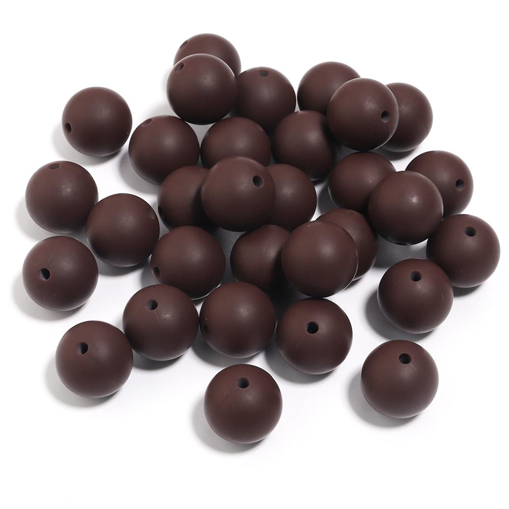 20pcs/Lot 12 15mm Candy Color Round Acrylic Imitation Silicone Beads Round Spacer Loose Bead for DIY Jewelry Making Accessories