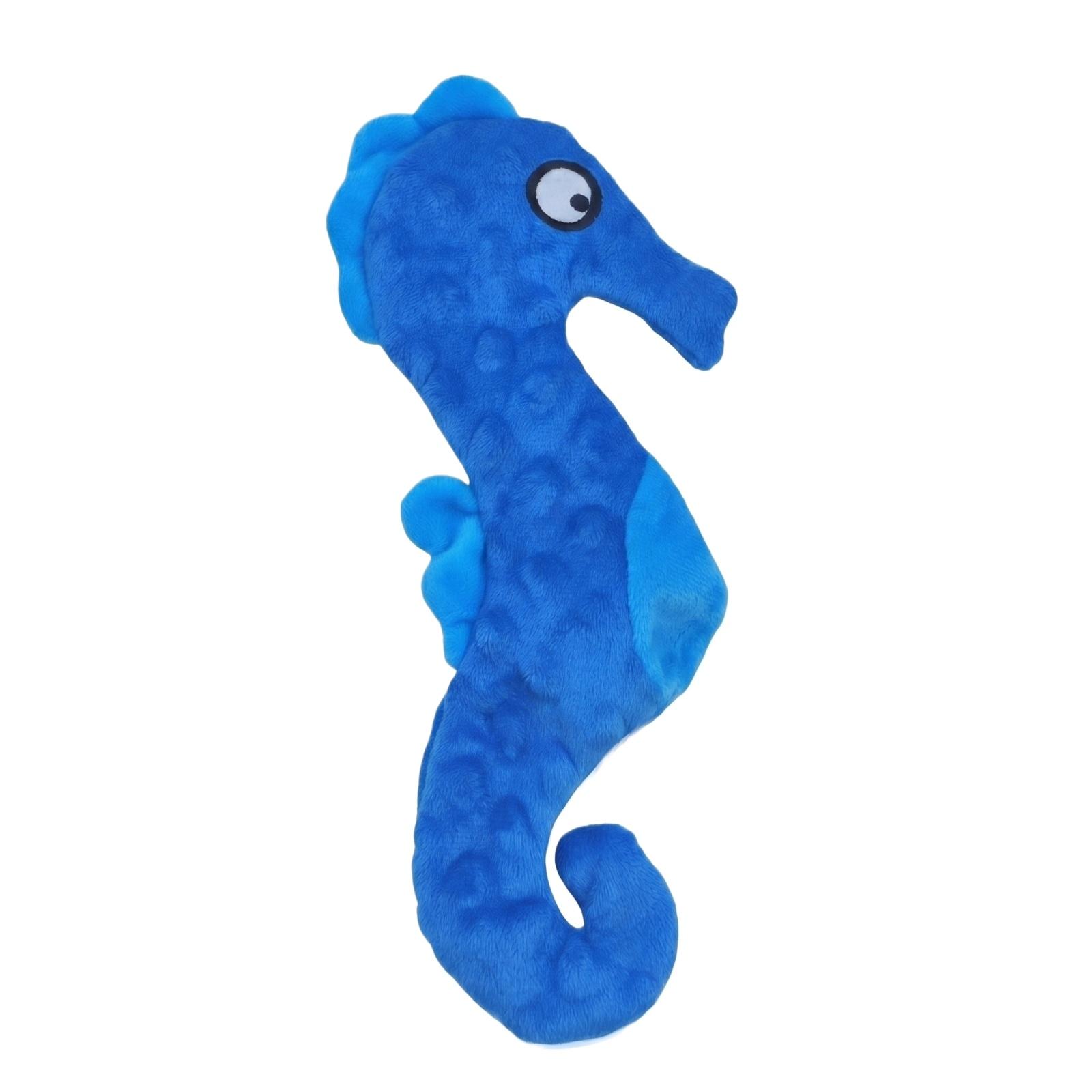 Seahorse Plush Dog Toy Durable Chew Toy with Squeaker Interactive Pet Toy for Dogs and Cats Soft Stuffed Animal Toy for Pets one size синий
