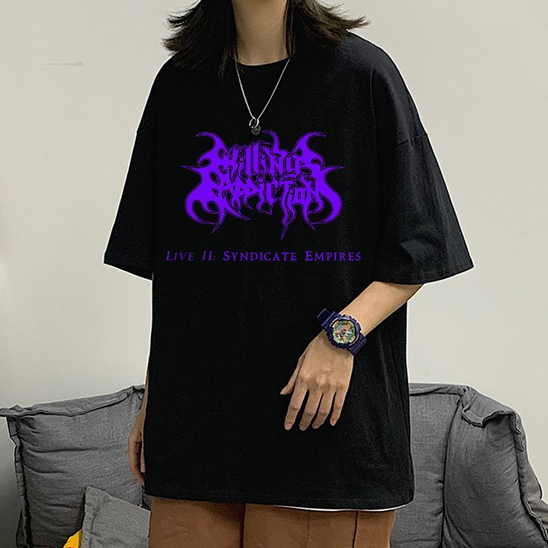 Loose Women T-Shirt Gothic Black Tops 