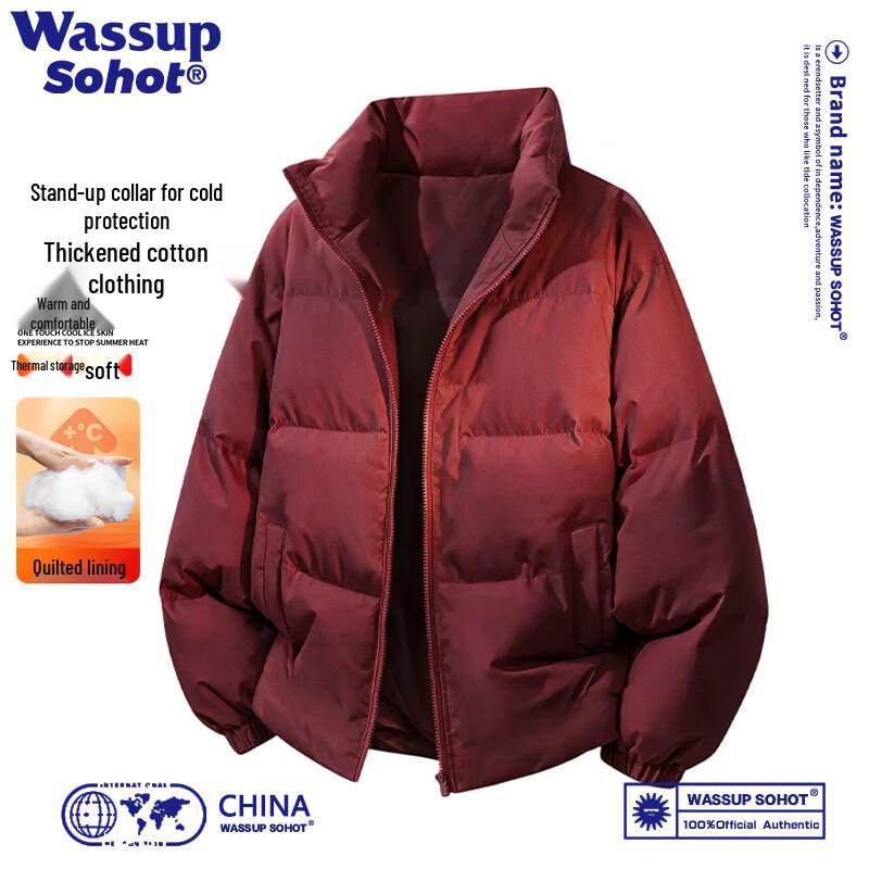 Wassup Sohot Men's Winter Stand-Collar Padded Jacket