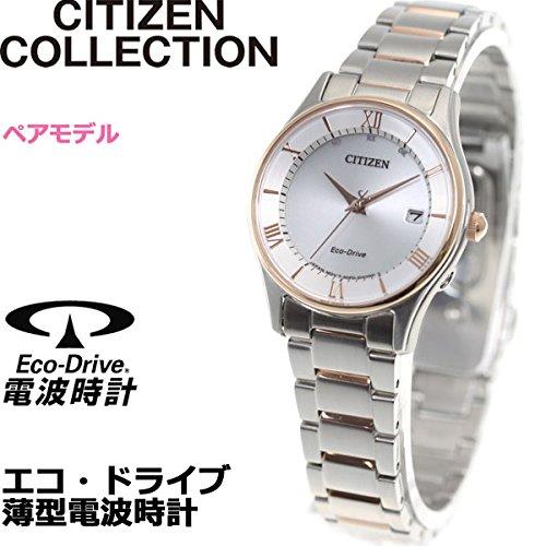 Citizen Collection Eco-Drive Radio-Controlled Watch, Thin Series, Pair Model ES0002-57A, Women's