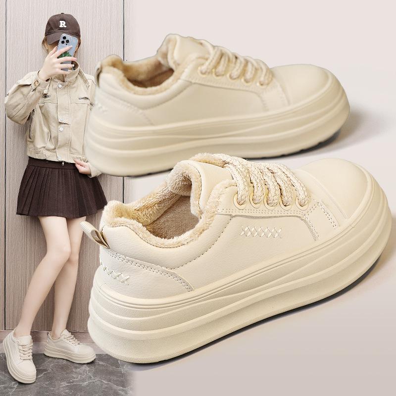 Autumn and winter short velvet warm thick baseplate shoes women's shoes commuting casual sports shoes work shoes