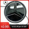 Car Sticker For Benz Hot Car Front Grill Logo Light Mirror Face LED Badge Emblem Luminous Decorative Light For Mercedes Benz W20