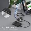 ICZI USB Gen1 Hub with 120cm USB Extension Unique Design with Micro USB Power 5Gbps USB Slim Compatible with Surface and Ideal for Remote and Working