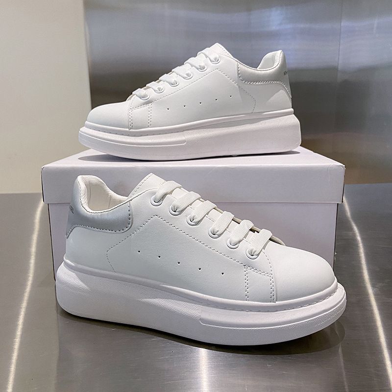 Little White Shoes Men's Shoes Platform-soled Kitchen Non-slip Work Shoes Fashionable Versatile Height-increasing Couple Tide Shoes Black Shoes
