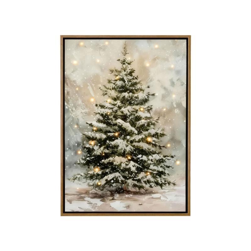 

Old Christmas Tree Wall Art With LED Radiances For Celebratory Home Holiday Deck