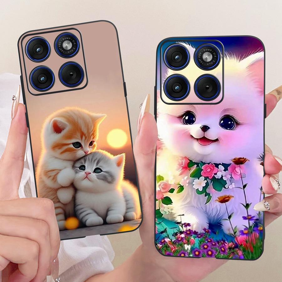 For Motorola Edge 70 / Moto X70 Air Back Cover for Moto Edge70 X 70Air Case TPU Soft Silicone Cute Cat Printed Phone Case Cover