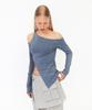 Daiaegeuneol Unbalance Slit Top (Blue Gray)