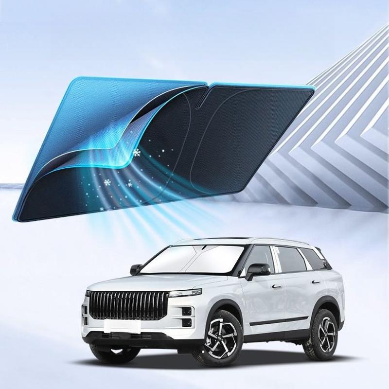 For Jaecoo J7 2023 2024 Car Windshield Sun Shade Blocks UV Ray Reflector Auto Window Visor Shield Cover Foldable Parasol 1 Piece