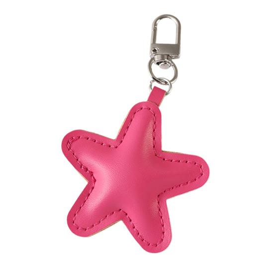Yousheng Keychain Pendant Imitation Leather Soft Cotton-Filled Star Shape Key Chain with Metal Buckle Bag Hanging Ornament