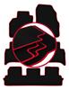 Velour Floor Mats with Red Edge For: Renault Grand Scenic III 7 Seater (2009-2015)