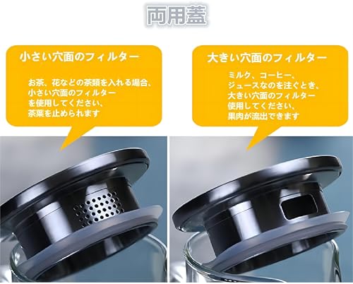 PANCY Glass Teapot, Heat-Resistant, for Electric Kettles and Direct-Stovetop Use, with Integrated Tea Strainer and Lid (1500ml), Large Capacity, Easy