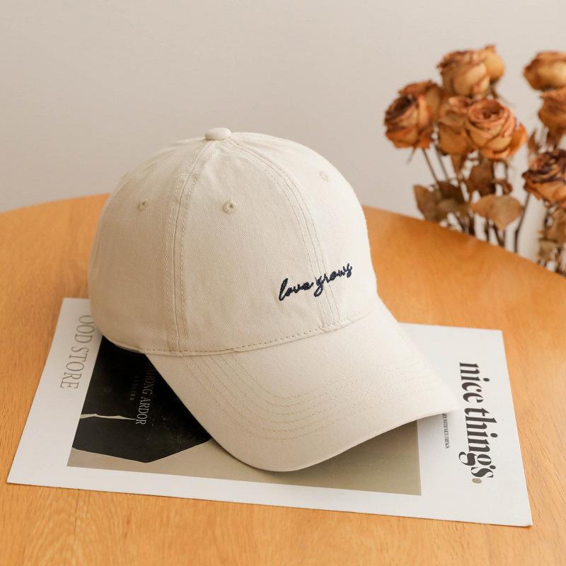 Letter Embroidery Baseball Cap Unisex Wide Brim Cap Spring Visor Fashionable Versatile Adjustable