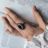 Anello in argento con zaffiro nano, peso dell'articolo 4,68 g (2205975)