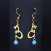 Persian Love Poems Natural Stone Stainless Steel Dangle Earring Drop Earring Persian Jewelry for Women Boucle Oreille E1728-4S02