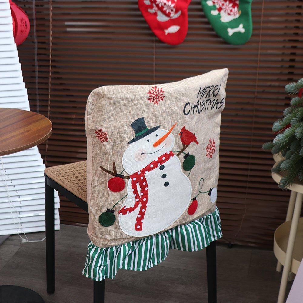 Santa Claus Christmas Chair Cover Cloth Wear for Chairs Dinner Chair Seat Cover  Restaurant