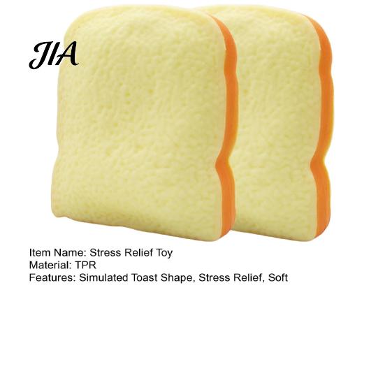 Relaxation Bread Toy 1/2Pcs Simulated Toast Stress Relief Toy, Sliced Squeeze Sensory Anxiety Gadget Soft Stretchy Fake Food Fidget for Kids